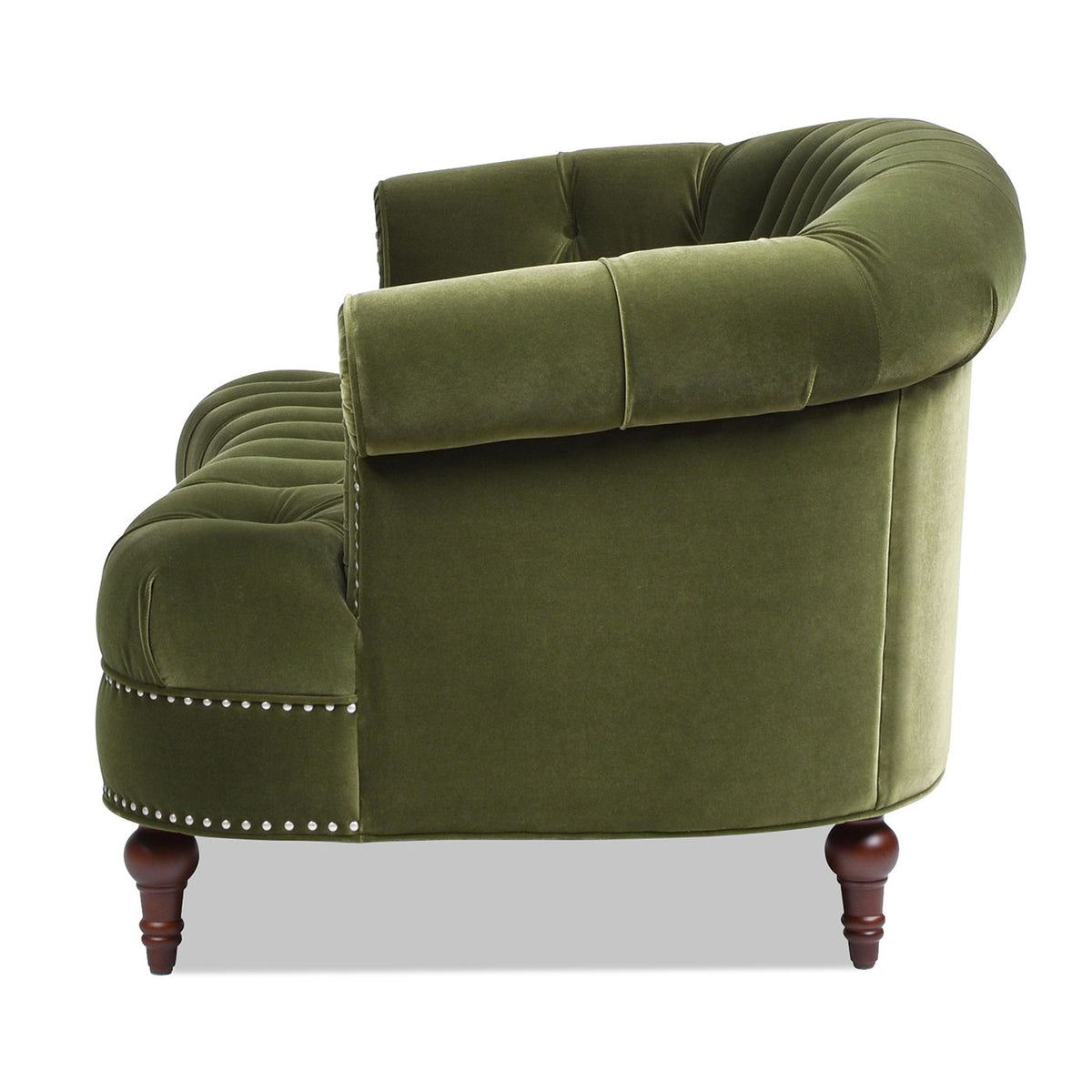 Victorian Chesterfield Loveseat with High-Density Foam - Dark Red or Green, photo 12 of 14