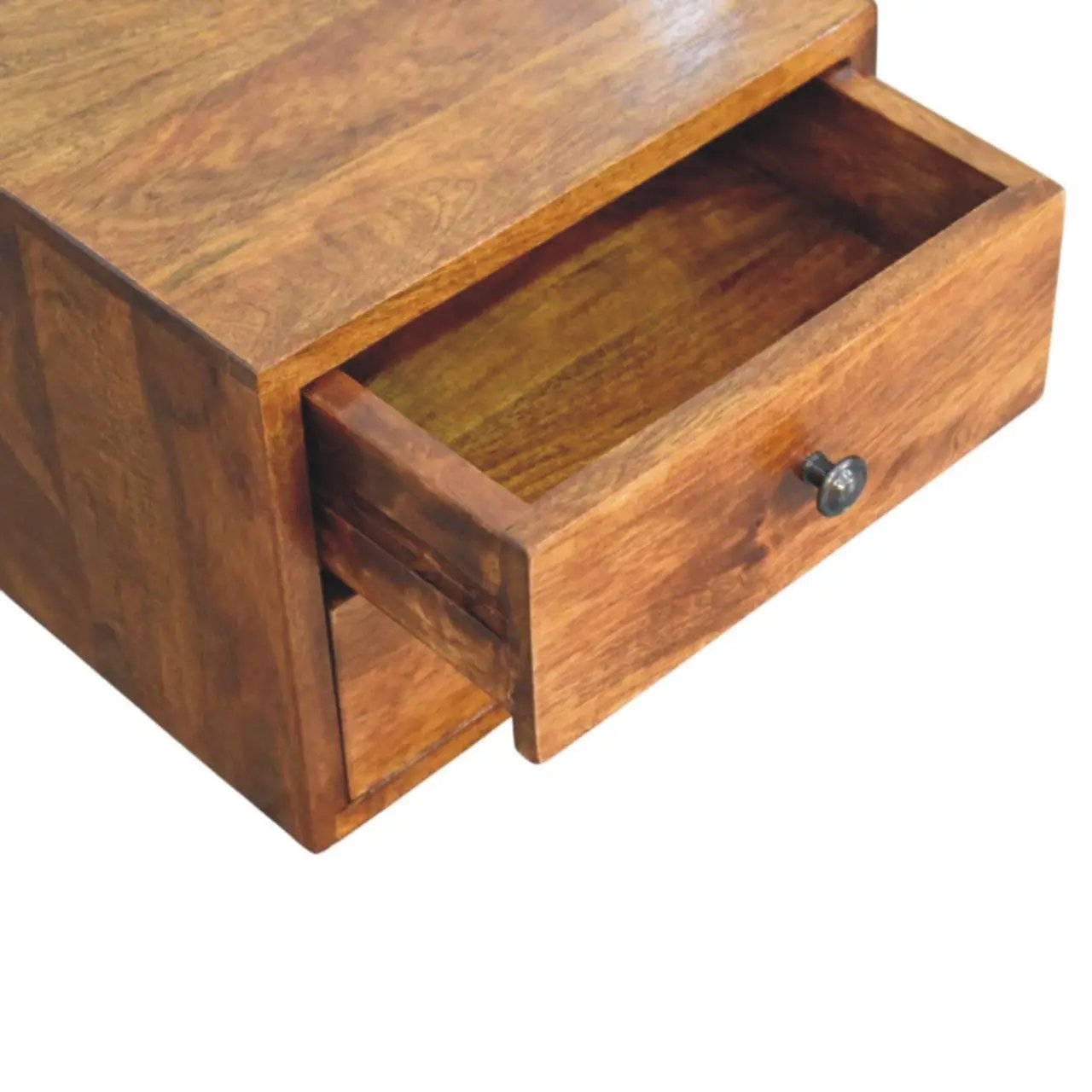 Solid Wood Solis Chestnut Wall-Mounted Nightstand by HouseOfZazla