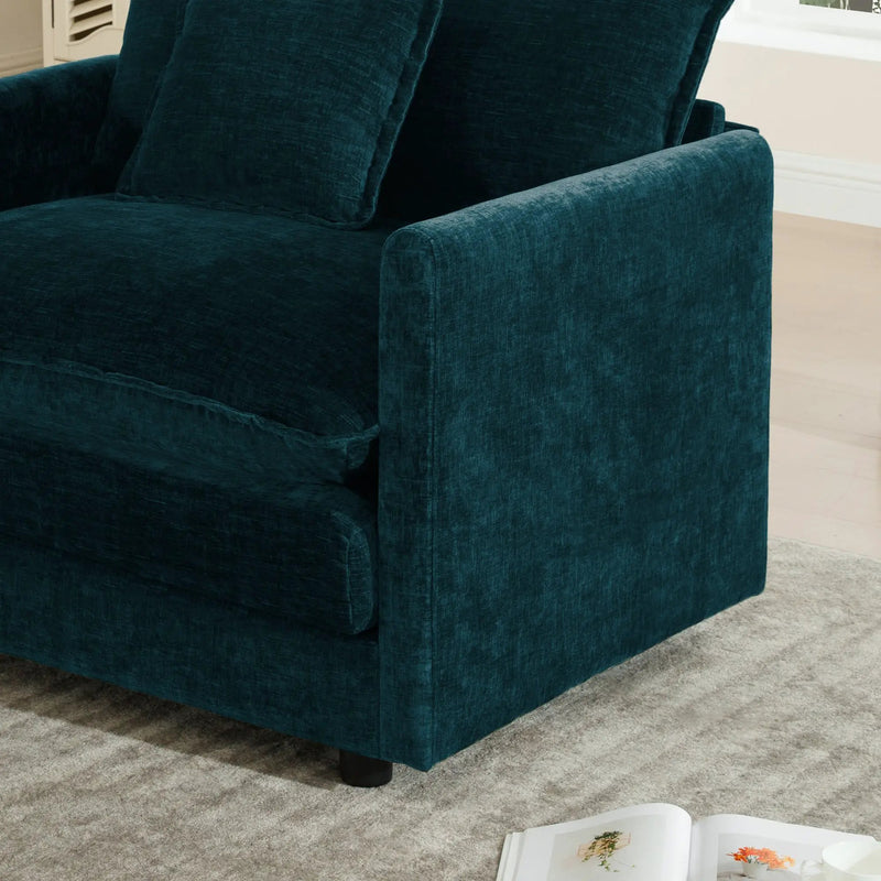 Oversize 3-Seater Sofa with Ottoman by HouseOfZazla
