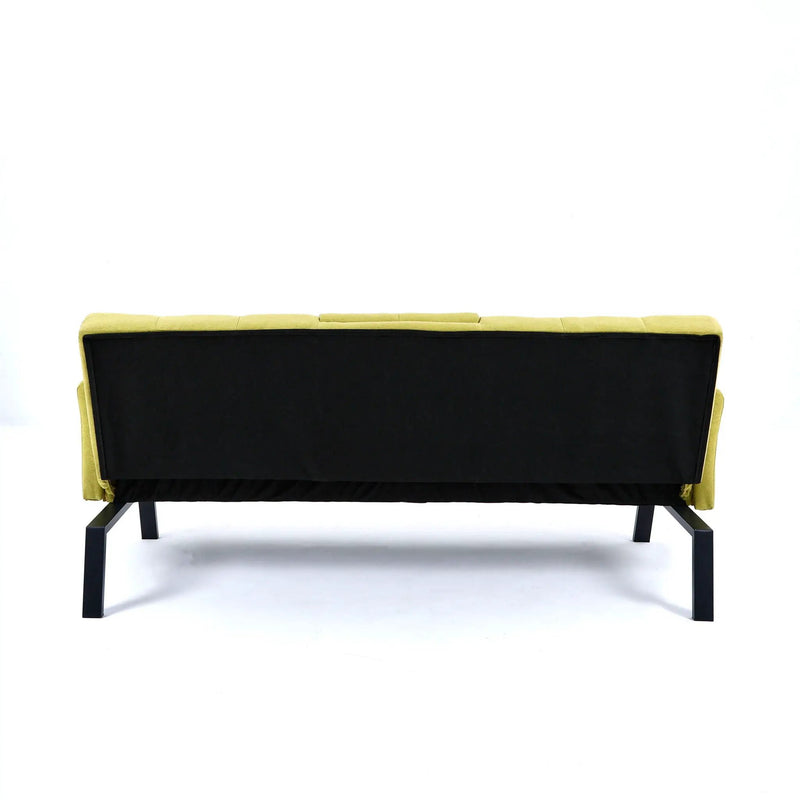 Sofa Bed With Foldable Design And Cup Holder - Green by HouseOfZazla
