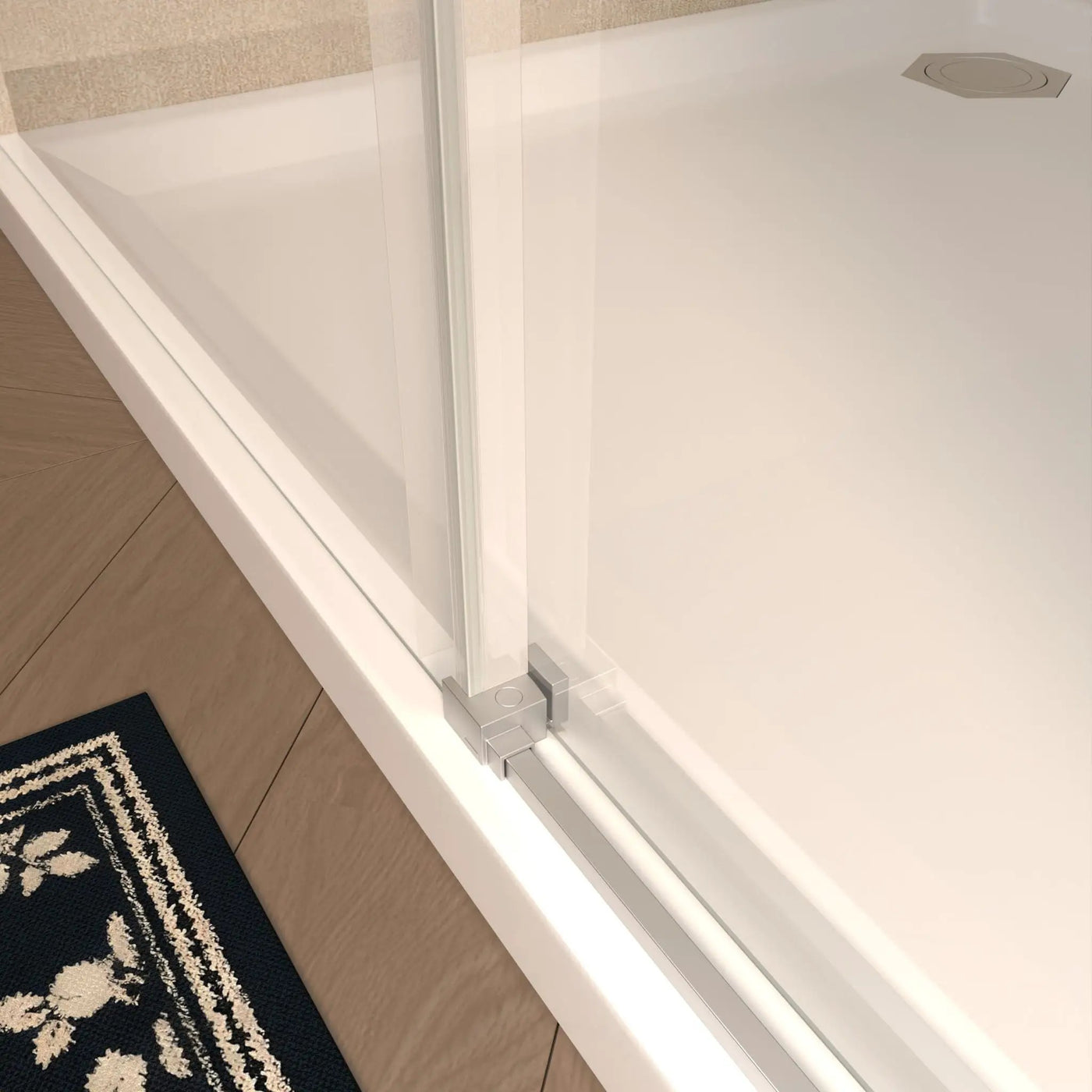 Frameless Single Sliding Shower Door With Handle by HouseOfZazla