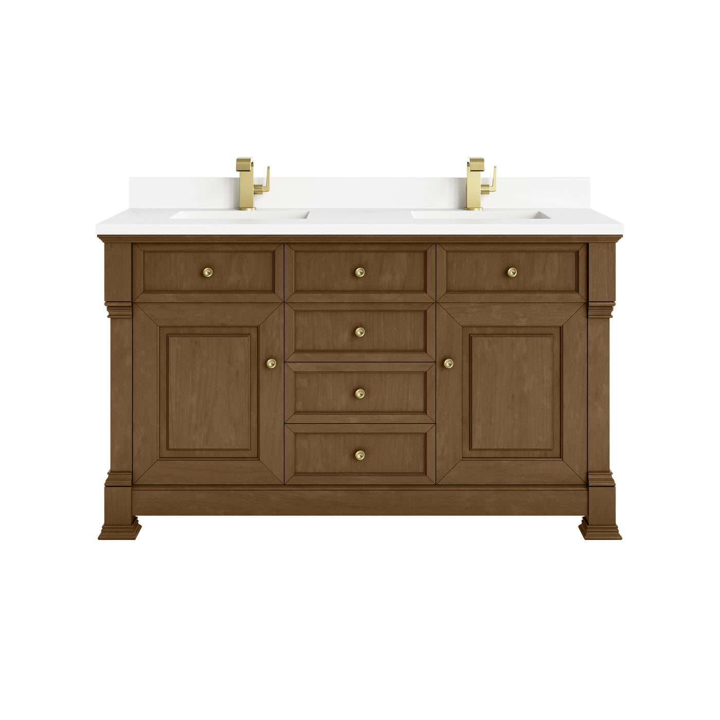 James Martin Brookfield 60" Double Bathroom Vanity, Honey Oak by James Martin