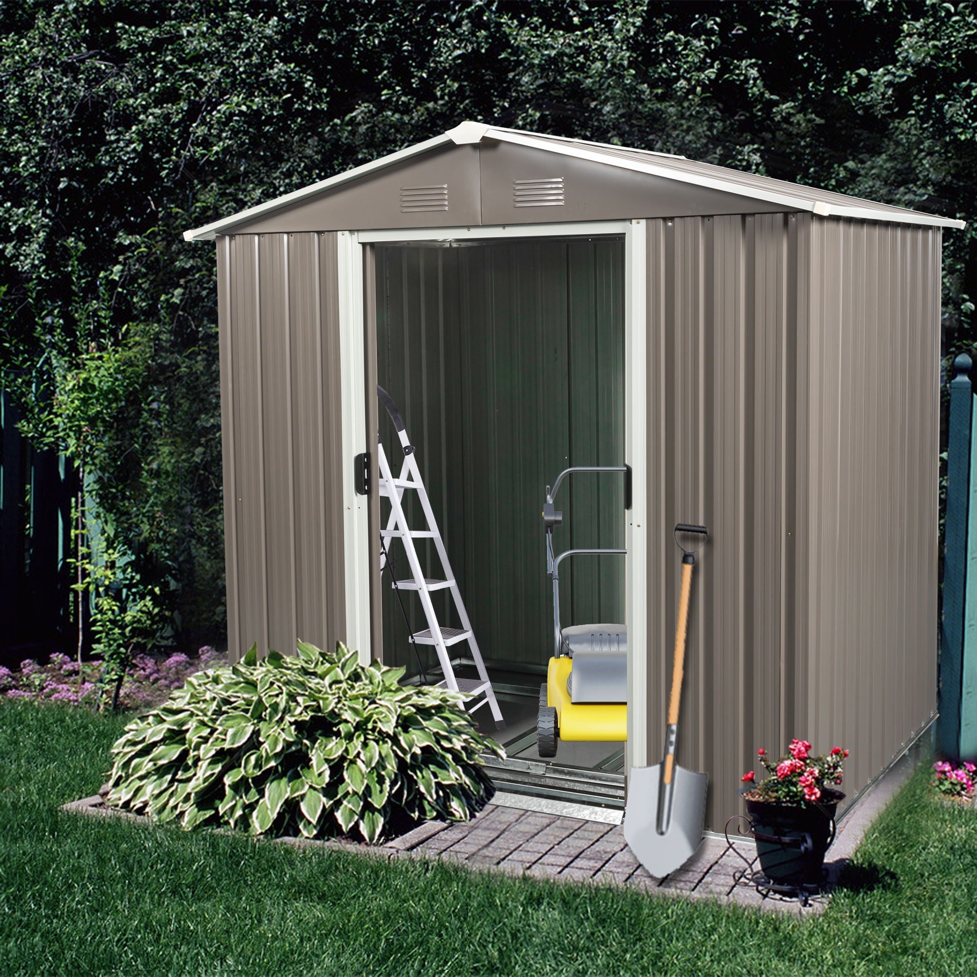 Outdoor Metal Storage Shed by HouseOfZazla