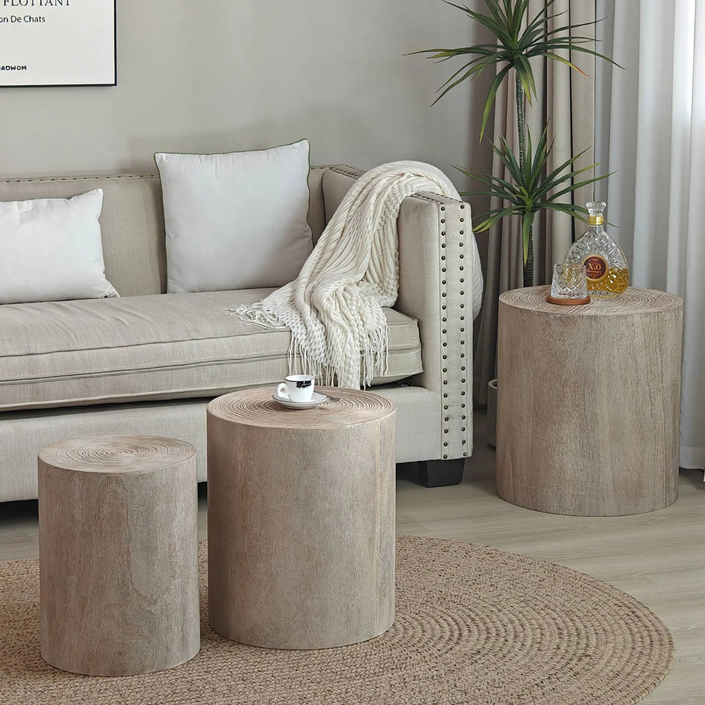 Cylinder Nesting Tables (Set of 3) by Unique Piece Furniture
