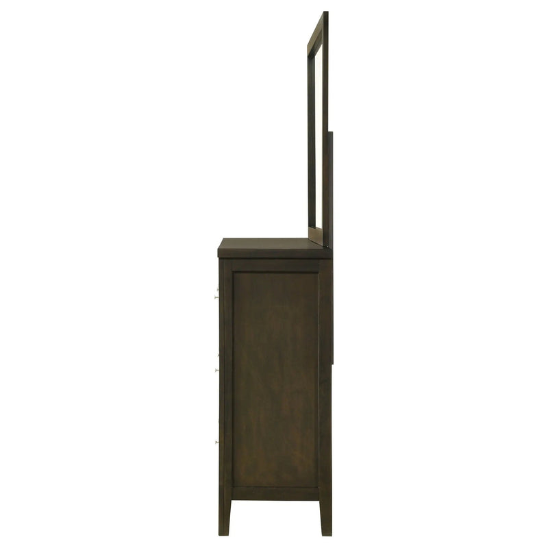 Wilkes 6-drawer Dresser and Mirror Dark Cocoa by Unique Piece Furniture