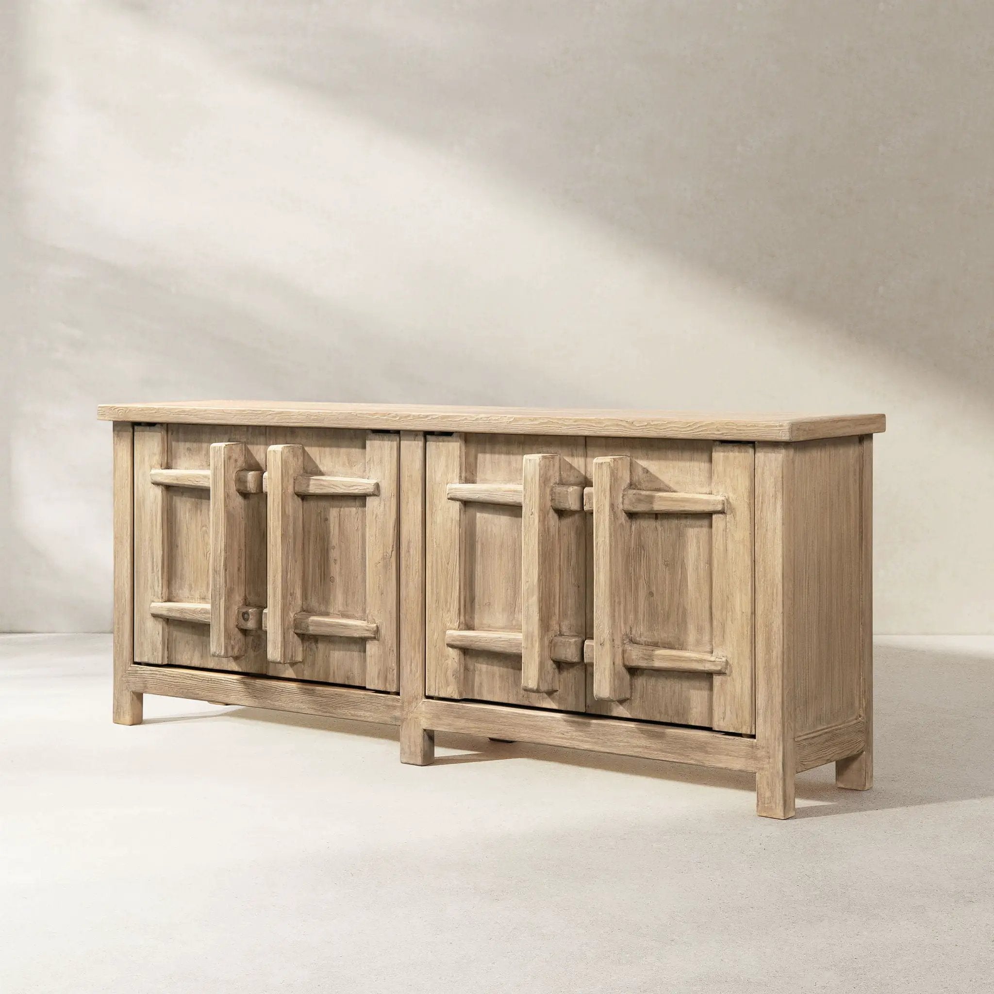 Rowan - 4 Door Sideboard Cabinet - Natural by HouseOfZazla