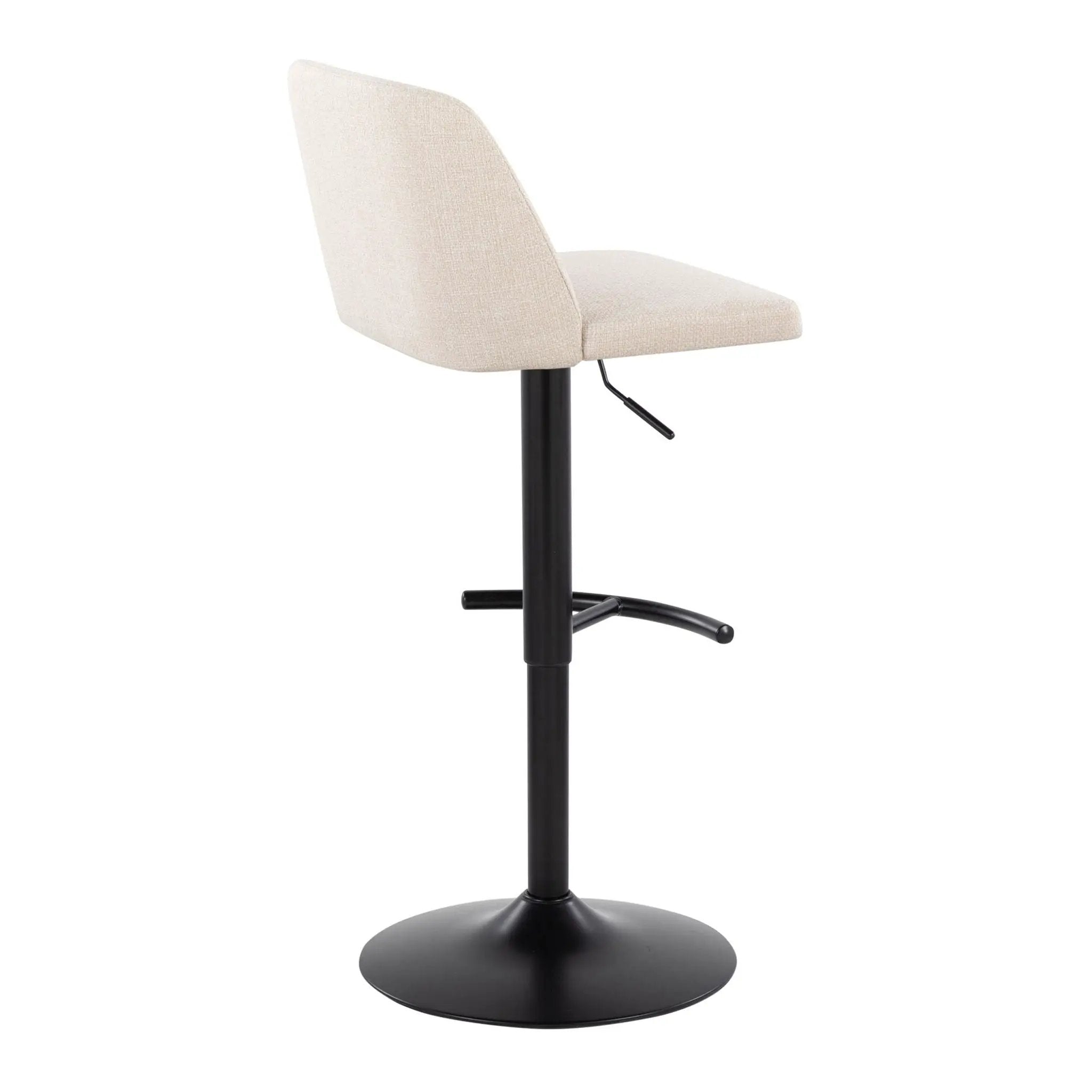Toriano - Contemporary Adjustable Bar Stool With Rounded T Footrest (Set of 2) by Unique Piece Furniture