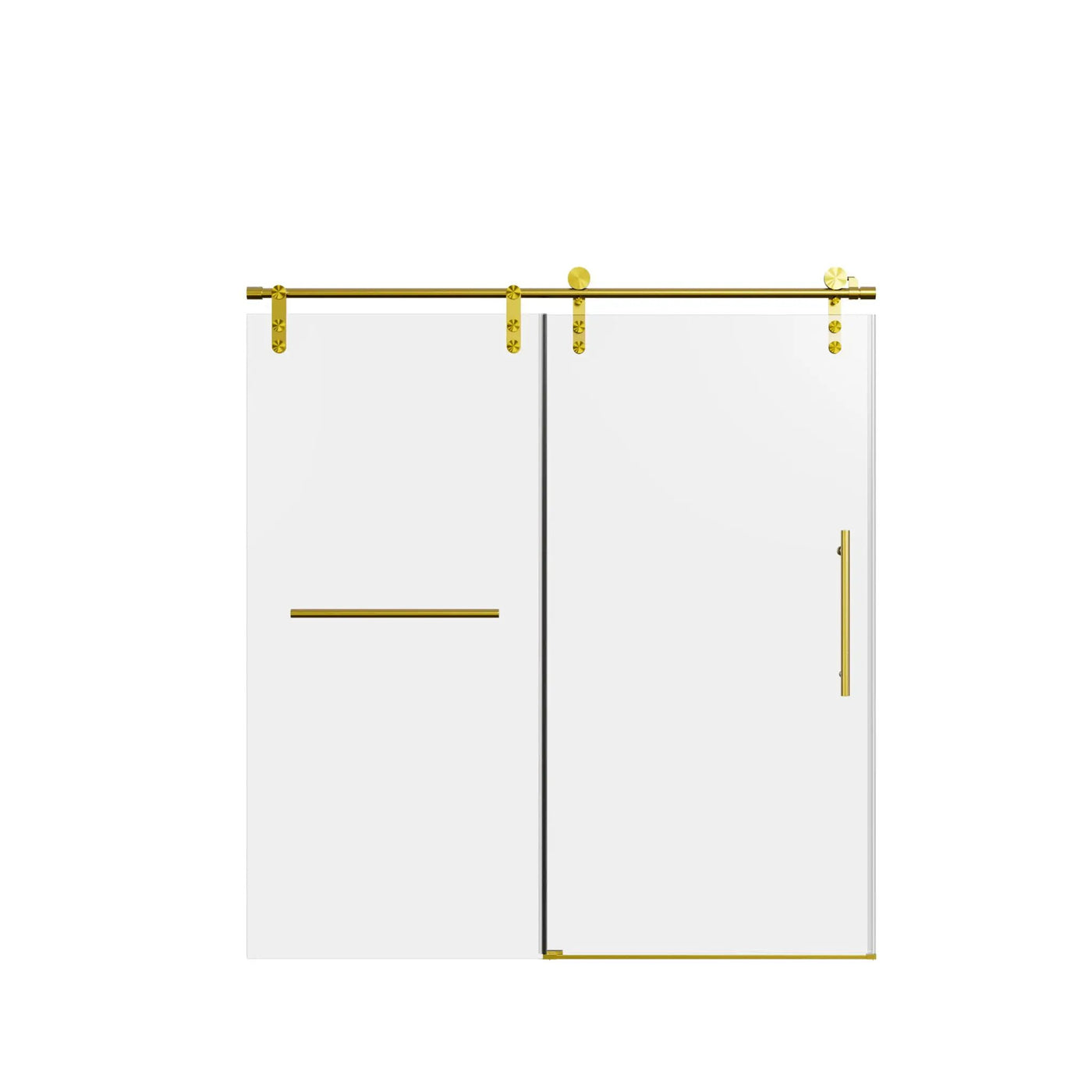 Frameless Single Sliding Shower Doors With Towel Rail & Handle by HouseOfZazla