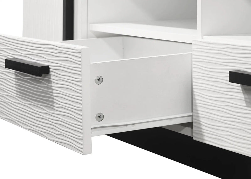 Matilda - TV Stand With Drawers - White Finish by HouseOfZazla