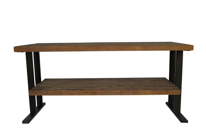 Media Console Table With One Shelf To Your Home Decor - Natural / Black by Unique Piece Furniture