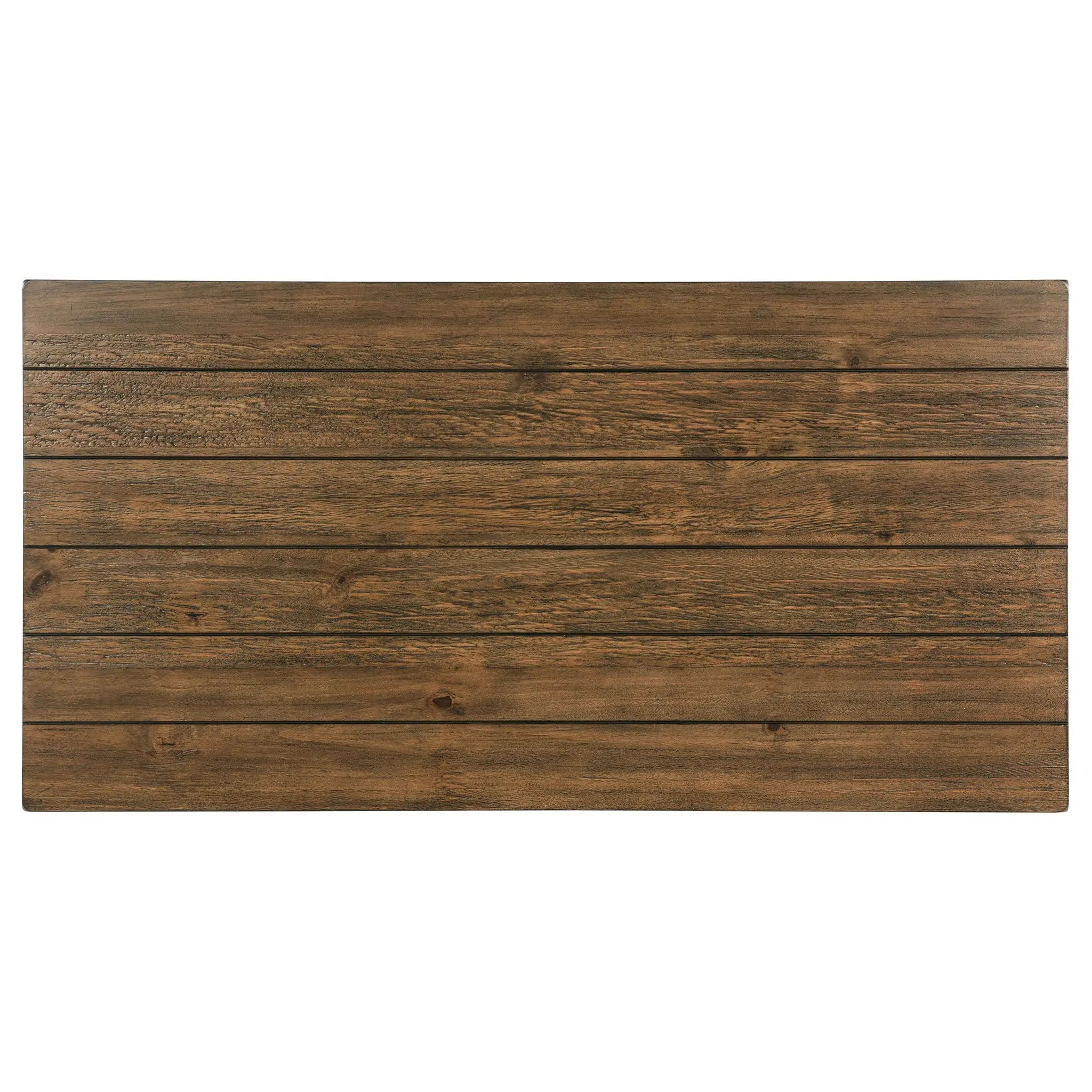 Payne Wood Coffee Table with Shelf Distressed Brown by Unique Piece Furniture