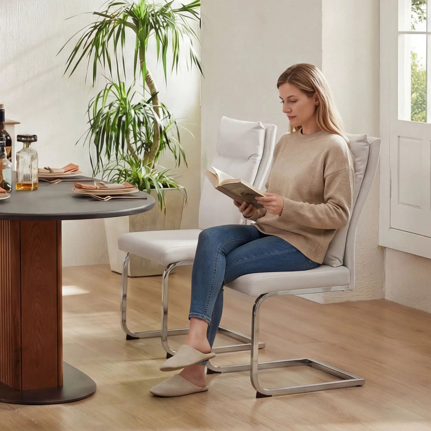 Modern Dining Chair SetWith Soft Cushion Backrest (2 Pieces) by Unique Piece Furniture