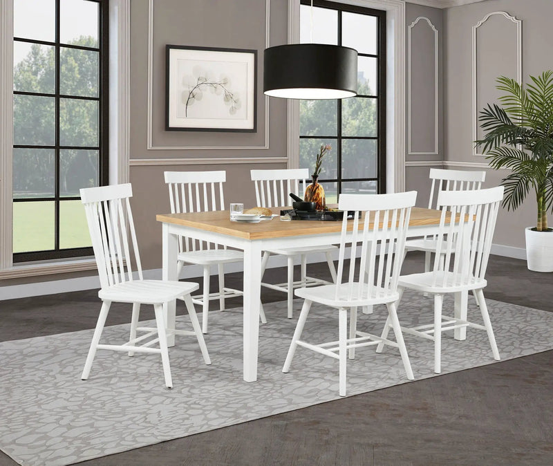 Andrews 66-inch Rectangular Dining Table Light Ash and White by Unique Piece Furniture