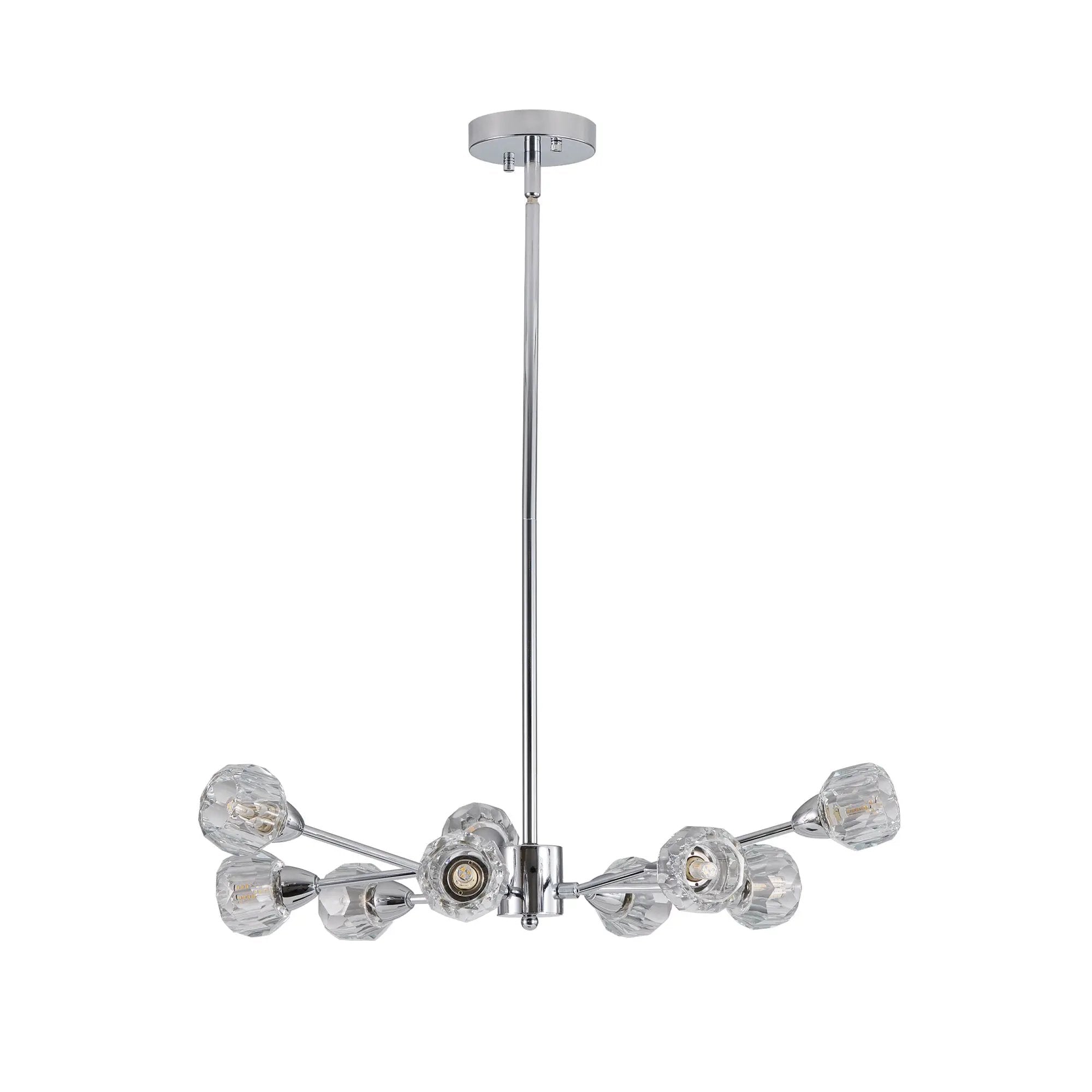 28" Modern Crystal Chandelier With 9 Lights by HouseOfZazla