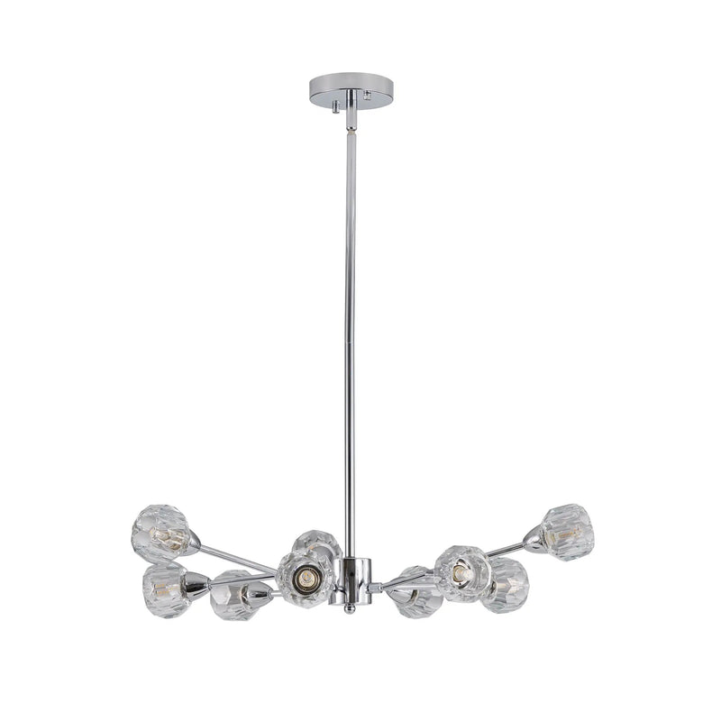 28" Modern Crystal Chandelier With 9 Lights by HouseOfZazla