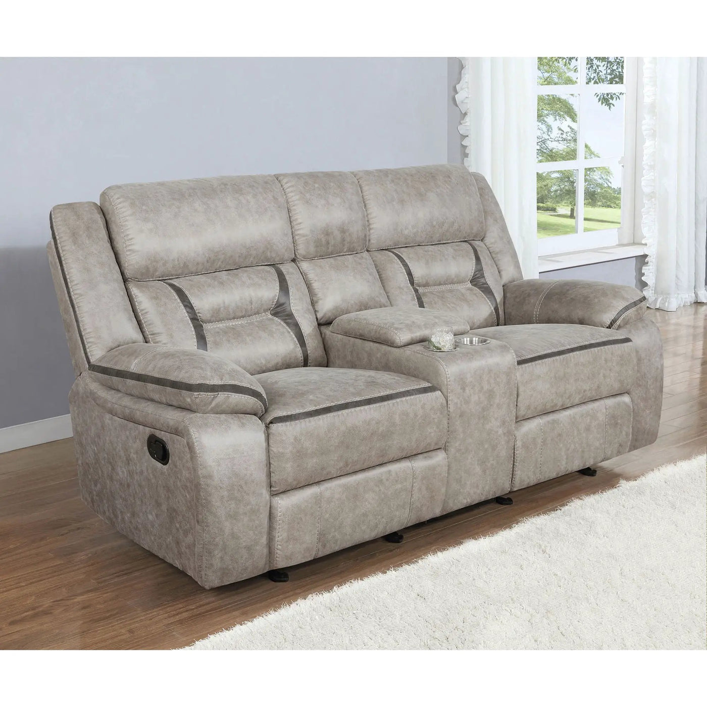 Brazelton - Glider Loveseat With Console by HouseOfZazla
