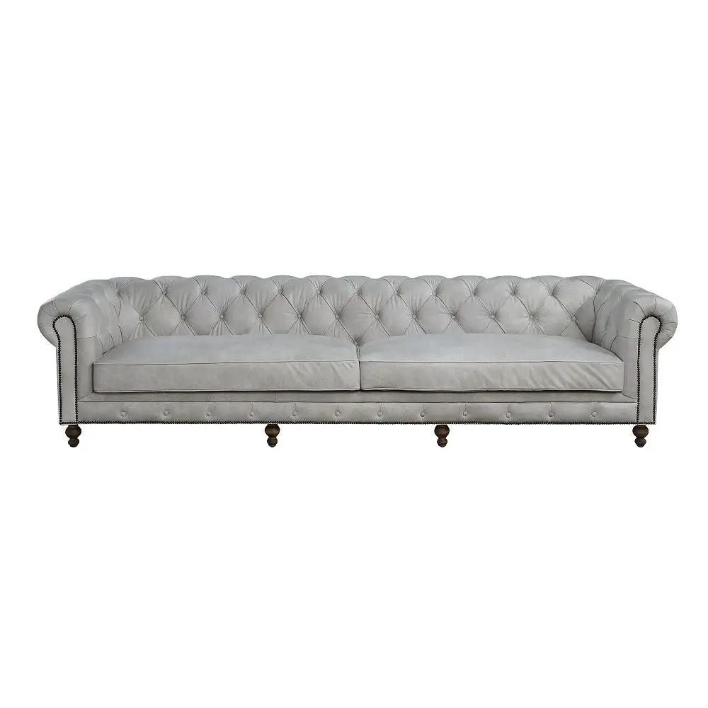 Ofer - Sofa - Vintage White Top Grain Leather by Unique Piece Furniture