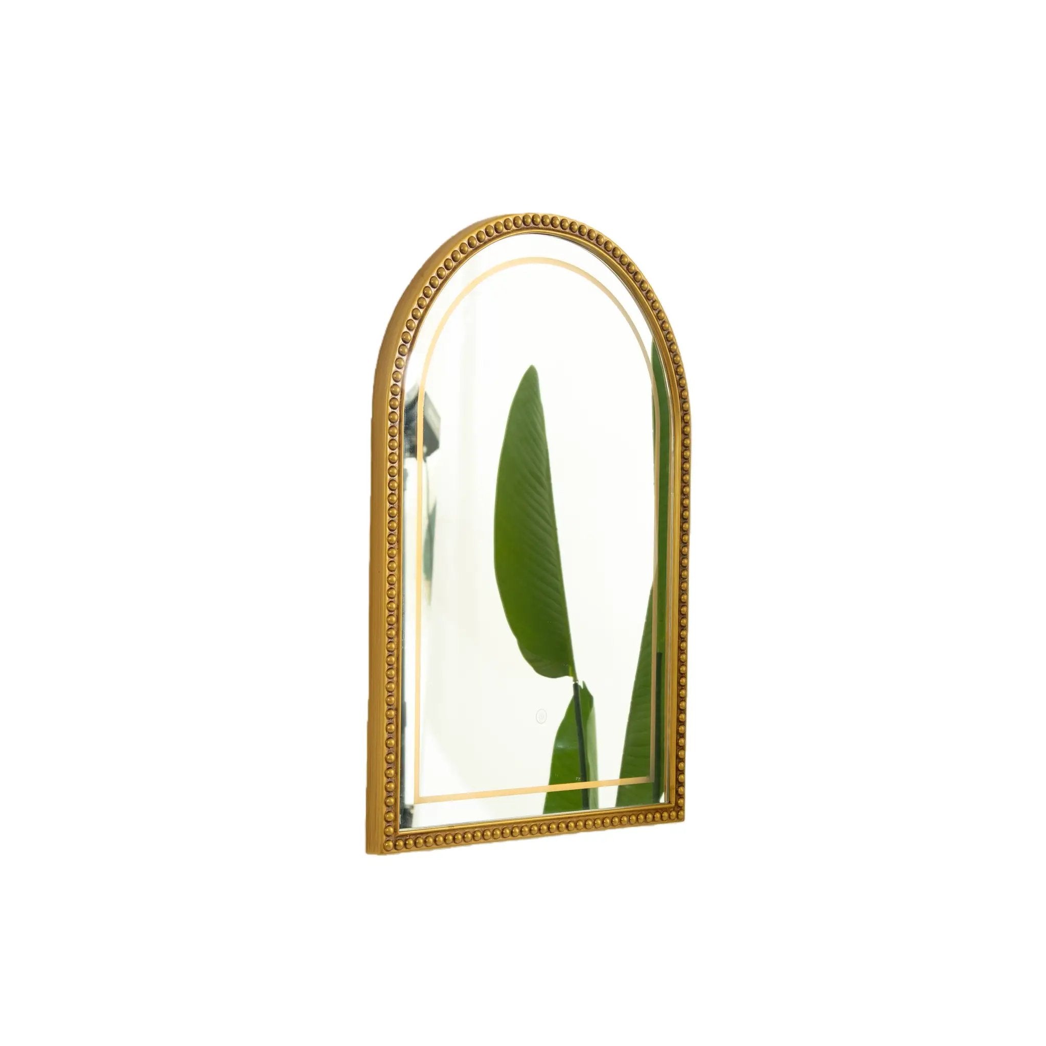 20'' Avri Mirror in Golden Beaded Retro Style by HouseOfZazla