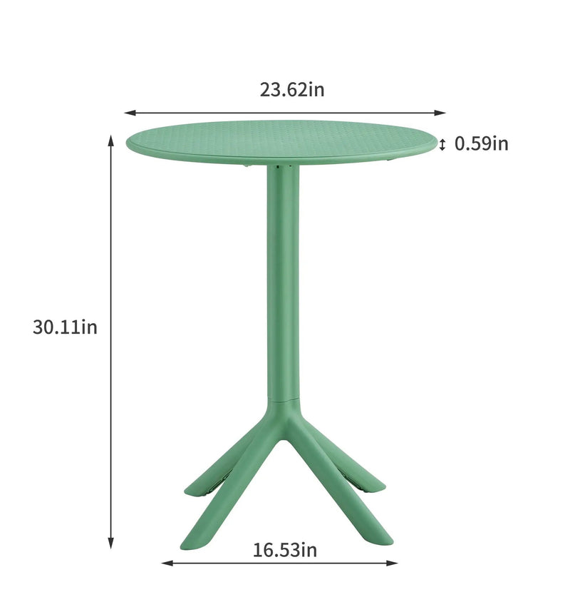 3 Piece Plastic Arm Chair Bistro Grs Premium Ocean Plastic by HouseOfZazla
