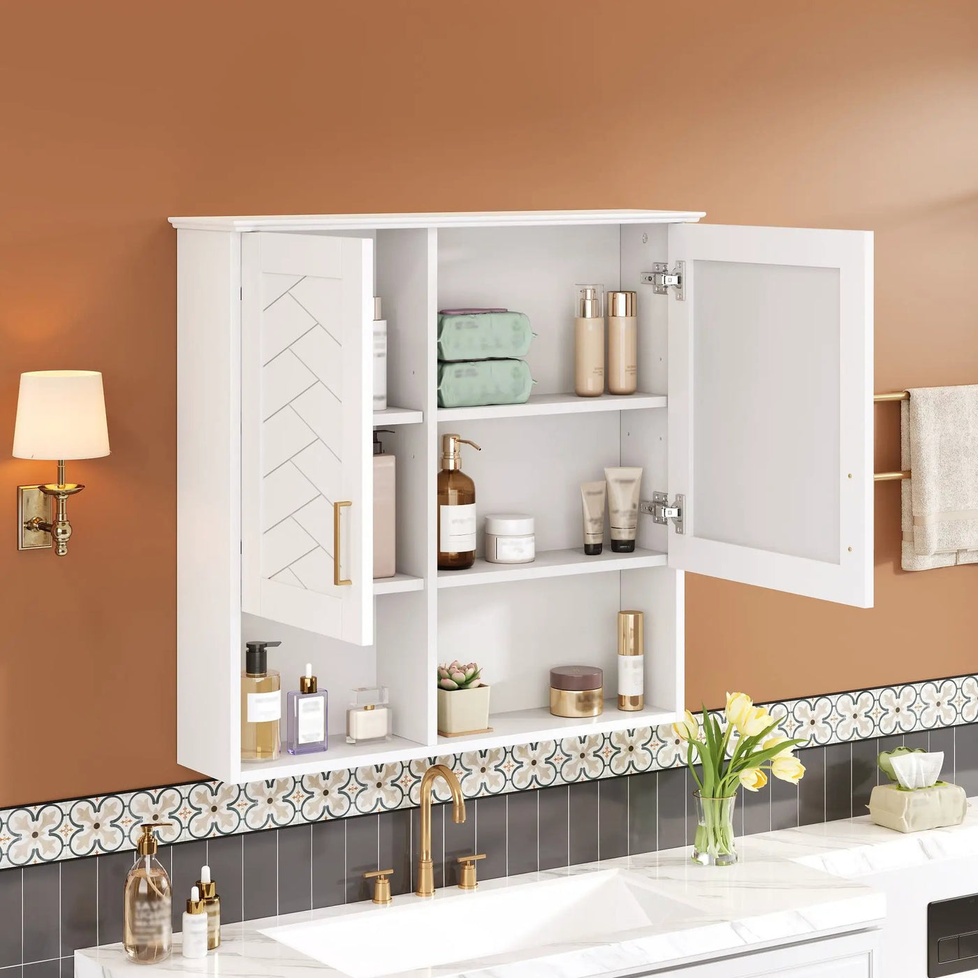 2 In 1 Wall-Mounted Mirror Cabinet With Adjustable Shelves by HouseOfZazla