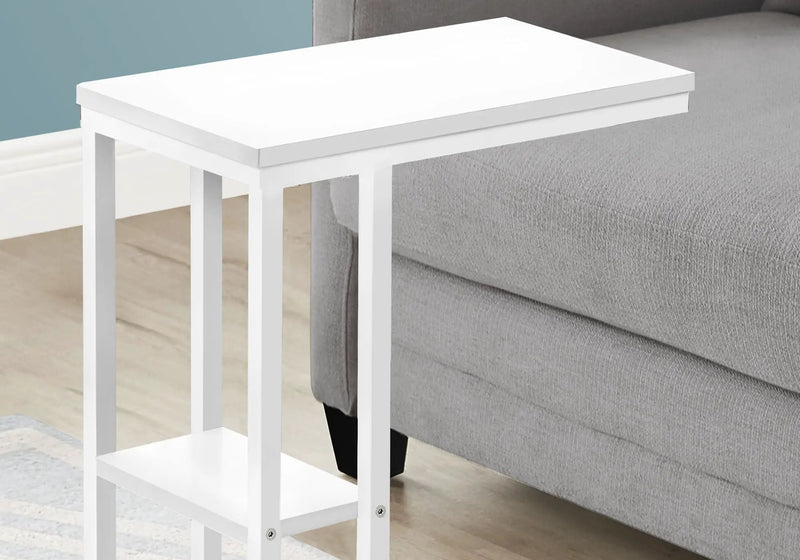 Accent Table, C - Shaped, Marble Look Contemporary & Modern Convenient Design by Unique Piece Furniture
