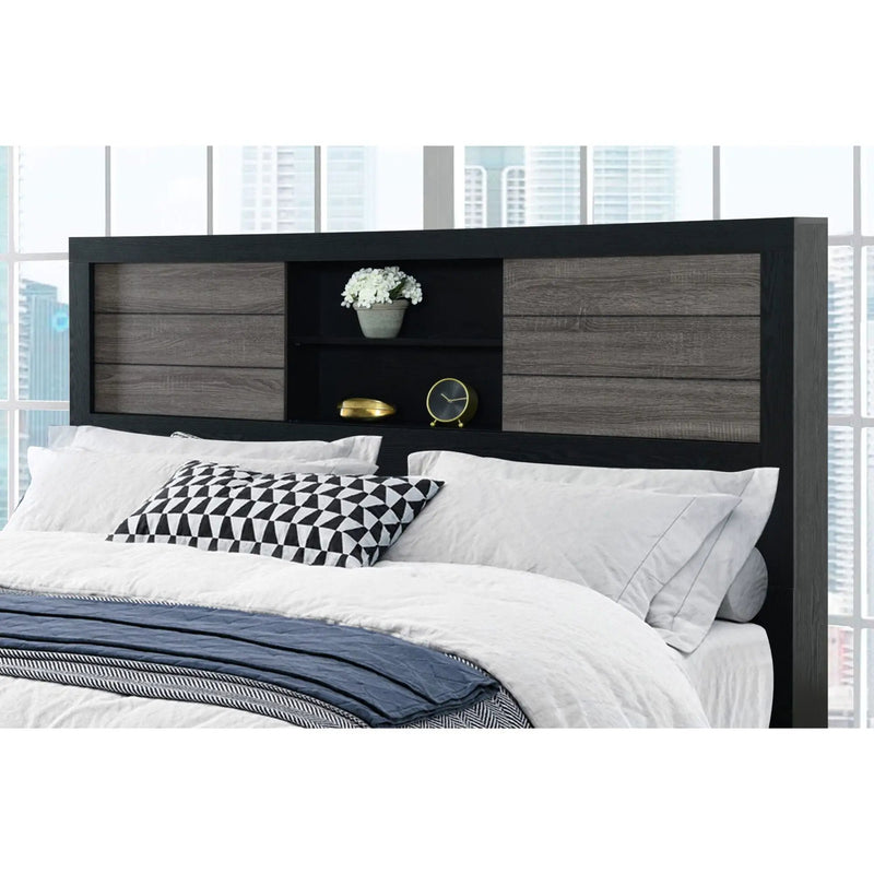 Soluto - Bed With Bookcase Headboard by Unique Piece Furniture