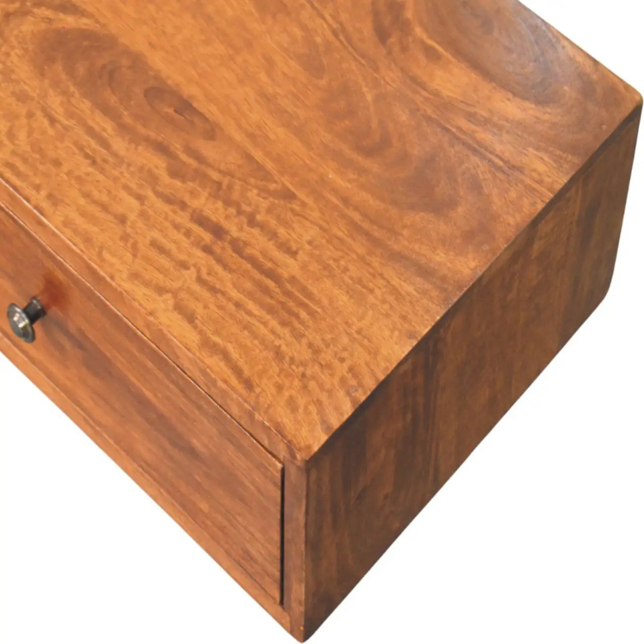 Lunar - 2 Drawer Wall Mounted Console - Brown by HouseOfZazla