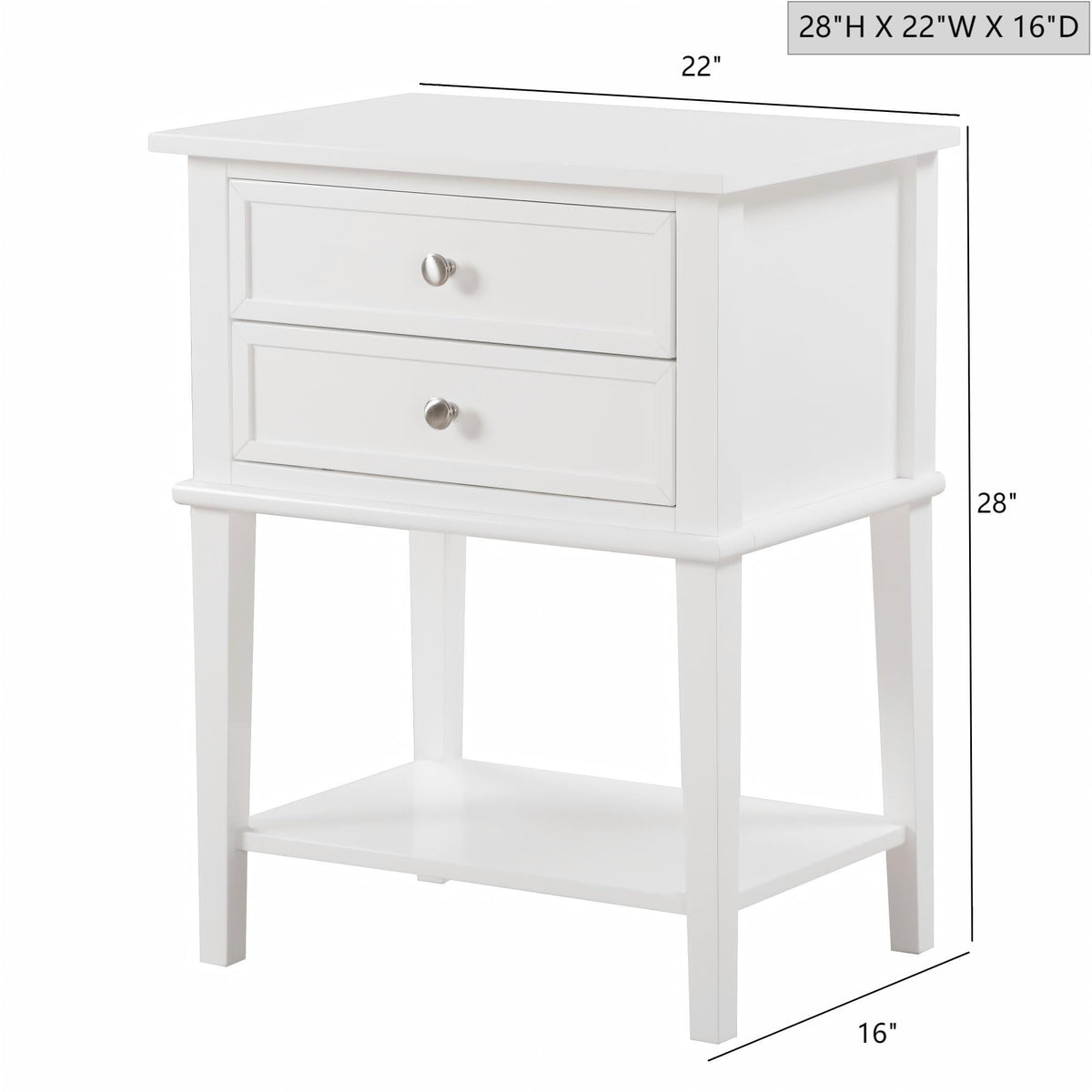 Vibrant Contemporary Nightstand with Smooth Drawer Glides - Multiple Colors, photo 33 of 40