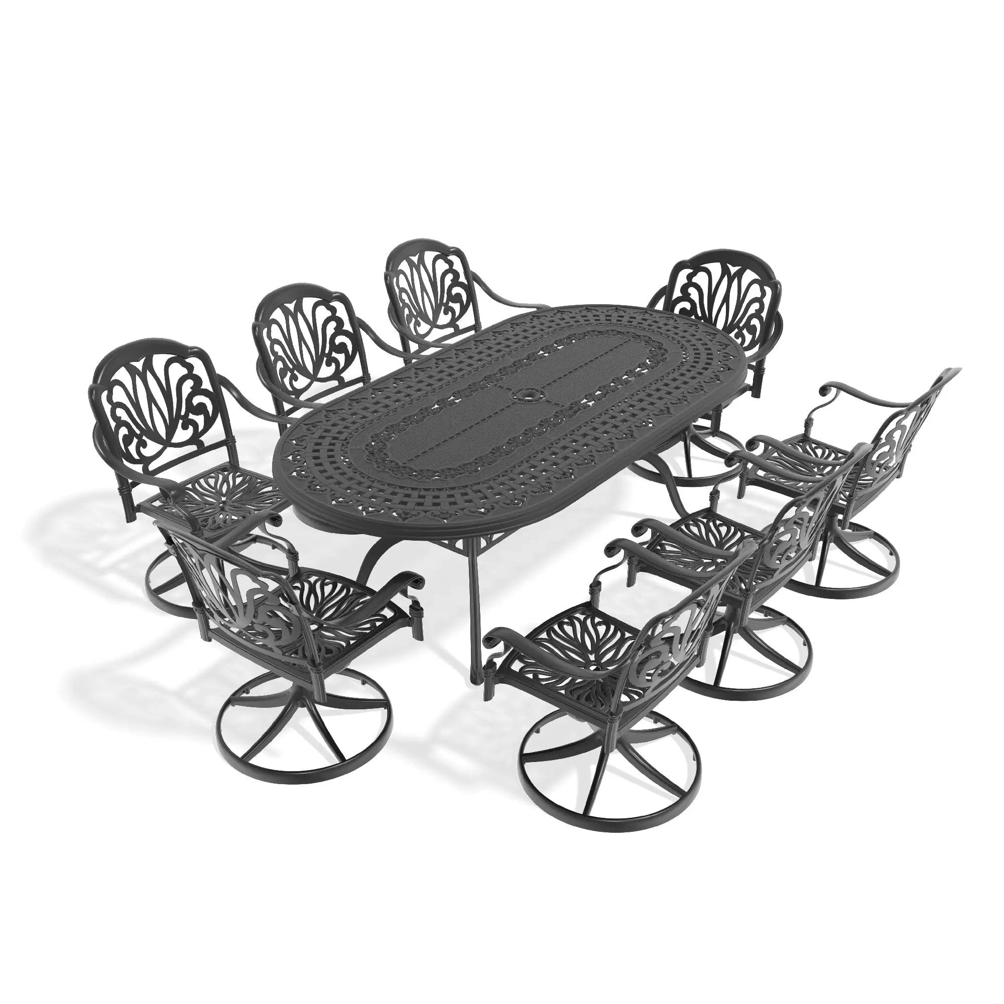 9-Piece All-Weather Cast Aluminum Dining Set by HouseOfZazla