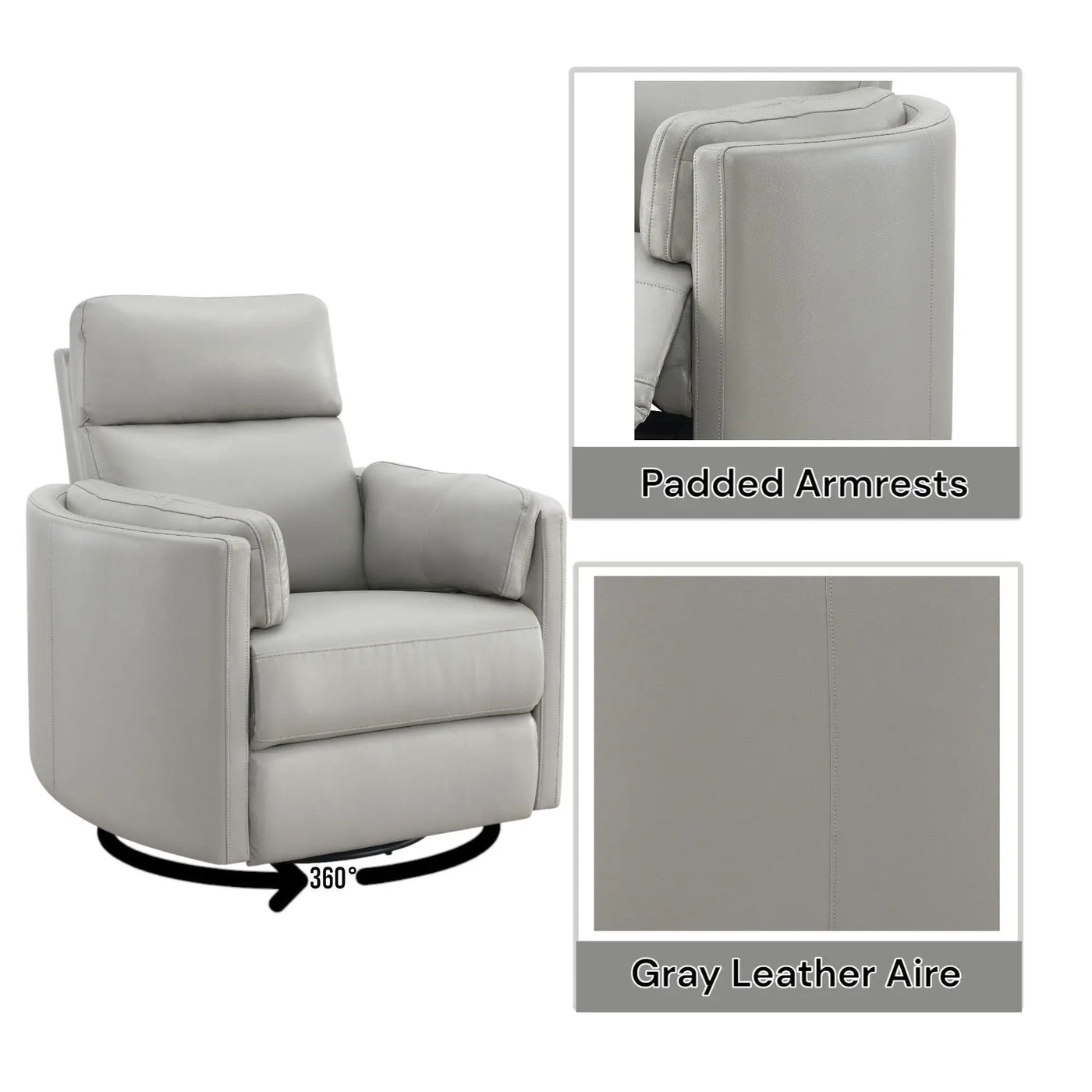 Sagen - Glider Recliner With Swivel by Unique Piece Furniture