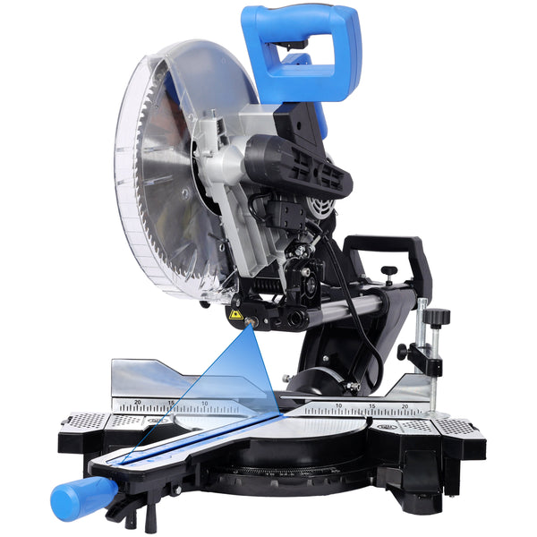 12 Inch Dual Bevel Sliding Miter Saw with Laser Guide - Steel