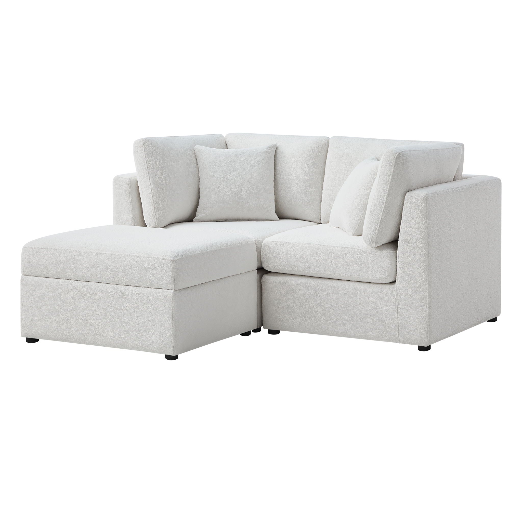 Chauncy - Sectional With Storage Ottoman by HouseOfZazla
