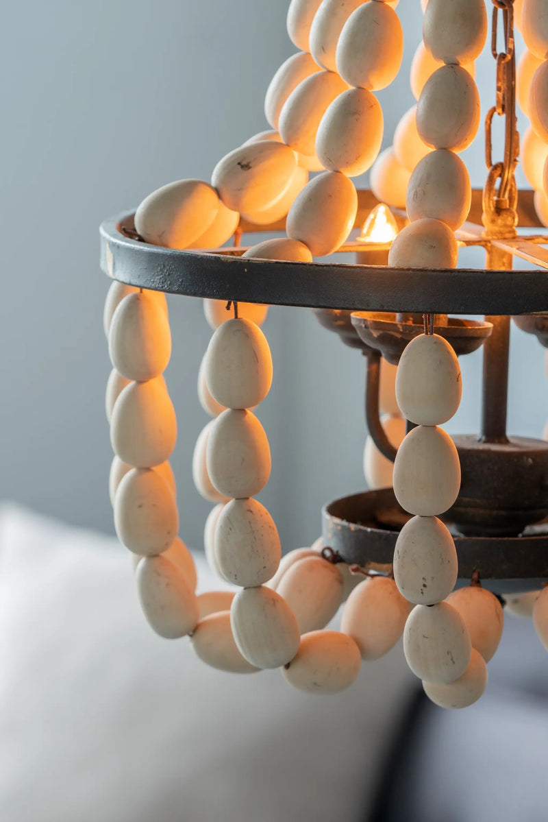 Large Beaded 4-Light Chandelier by HouseOfZazla