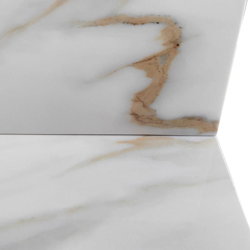 Vanity Top With Undermount Sink And Backsplash, Sintered Stone by HouseOfZazla