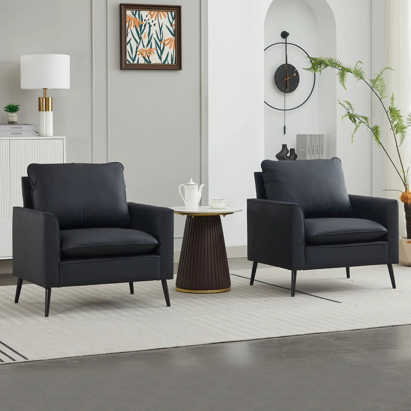 Nordic Retro Light Luxury Upholstered Sofa Chair by HouseOfZazla