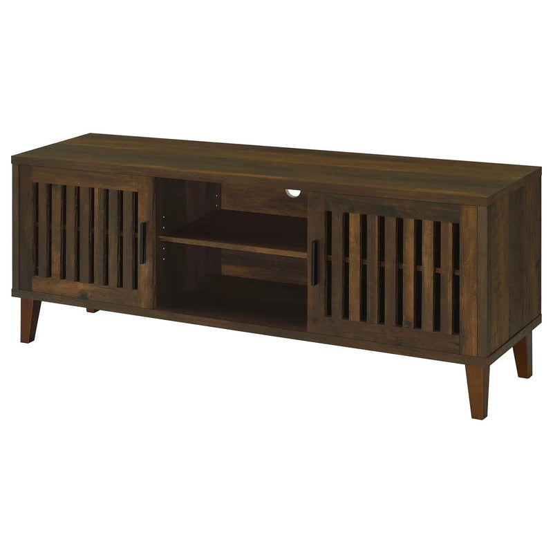 Jenine - 2 Door 60" TV Stand - Brown by HouseOfZazla