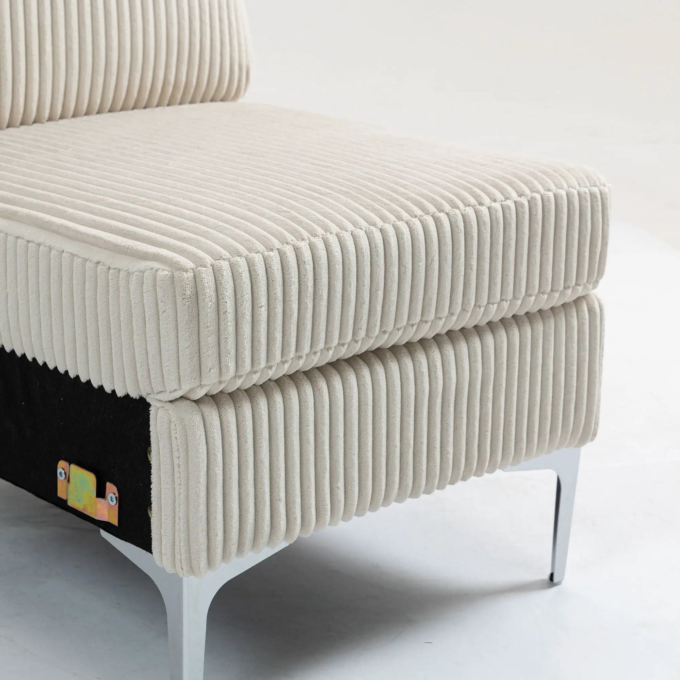 Single Couch Modular Armless Accent Chair With Back Cushion by HouseOfZazla