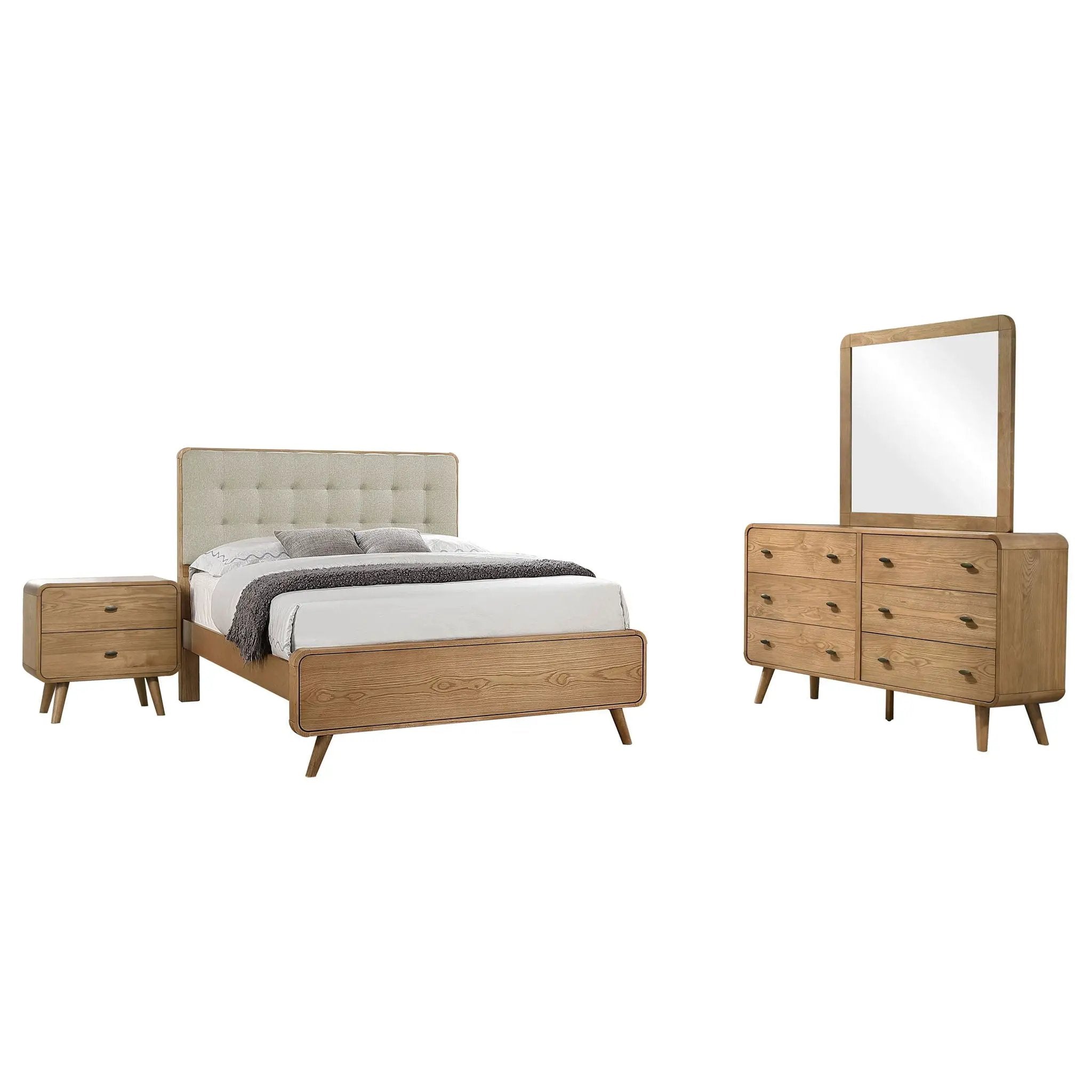 Robyn 4-piece California King Bedroom Set Light Ash by Unique Piece Furniture