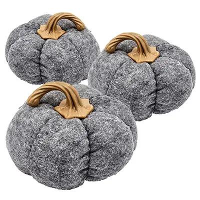 Pumpkin Ornament Decor For Holiday Harvest Festival Fall Festival & Thanksgiving (Set of 3) by Unique Piece Furniture