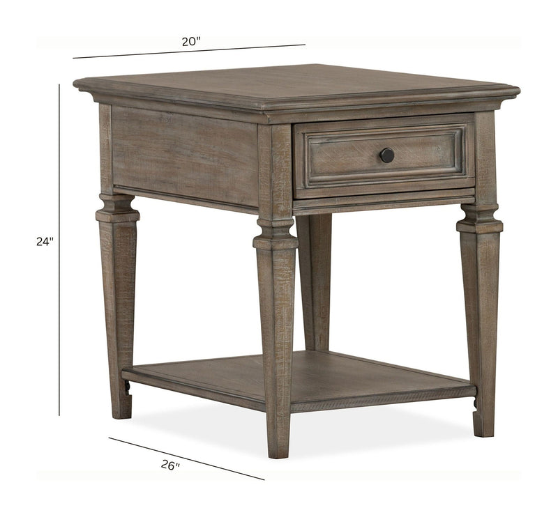 Lancaster - Rectangular End Table - Dove Tail Gray, photo 7 of 7
