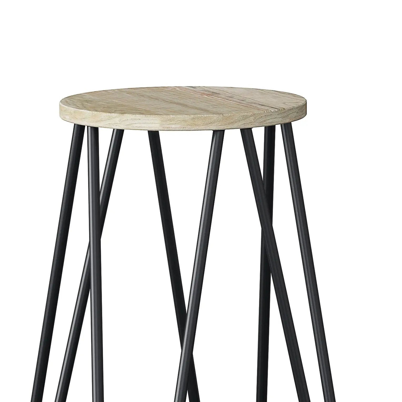 Simeon - Multifunctional Metal Stool With Wood Seat by HouseOfZazla
