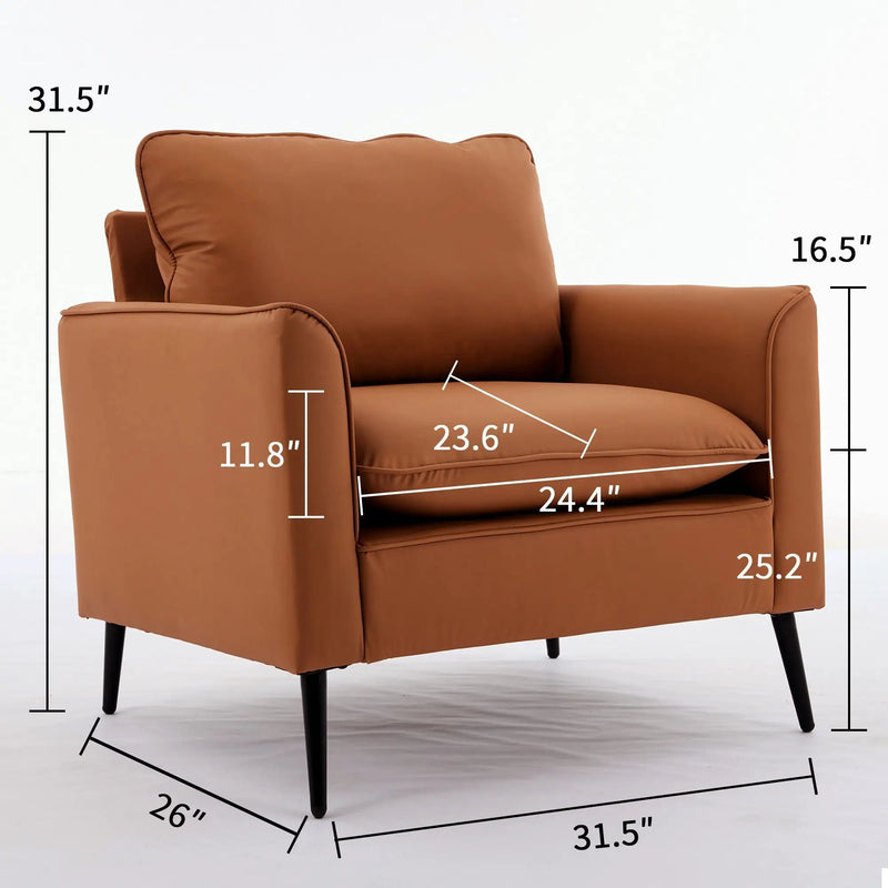 Nordic Retro Light Luxury Upholstered Sofa Chair by Unique Piece Furniture