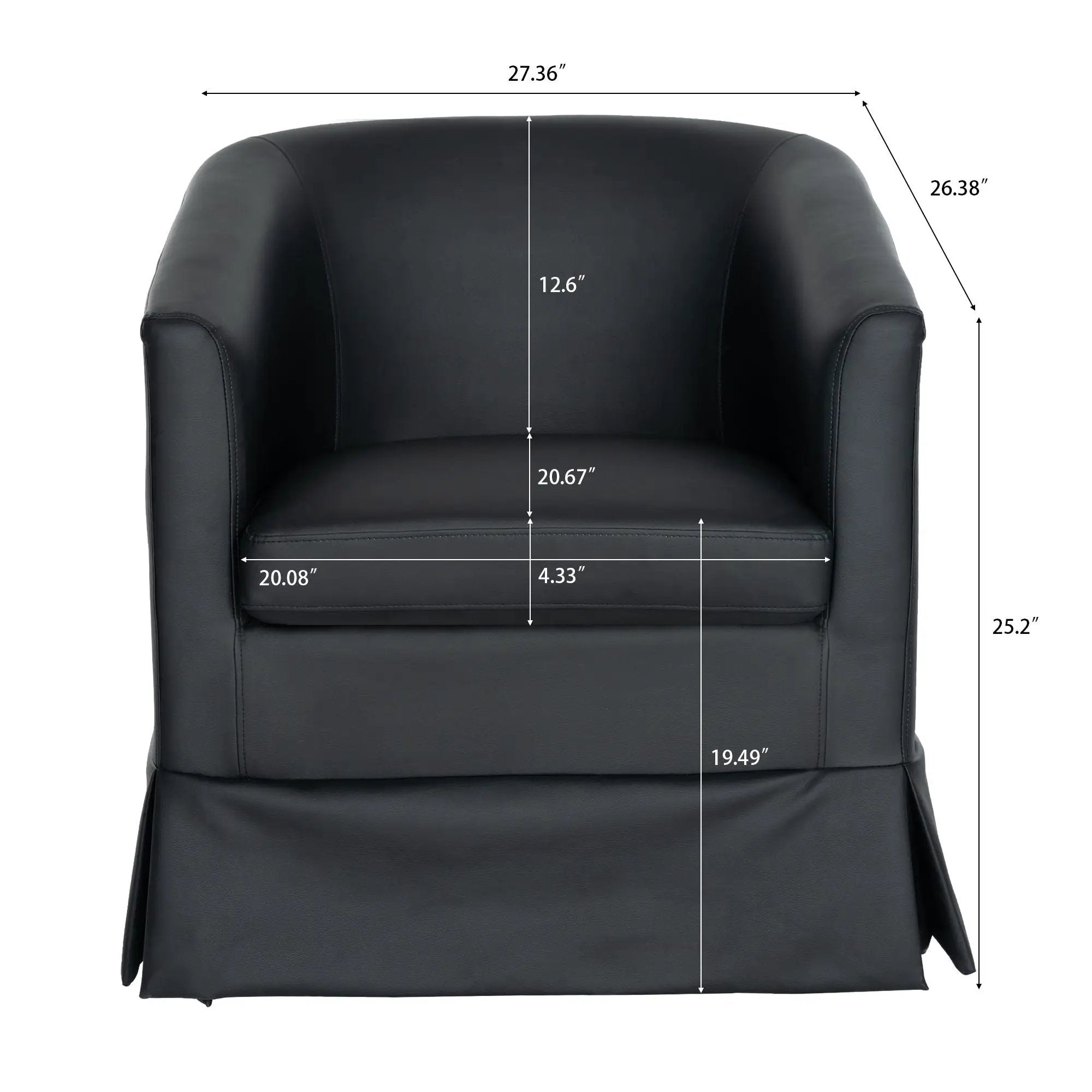 27.36" Wide Swivel Chair by HouseOfZazla