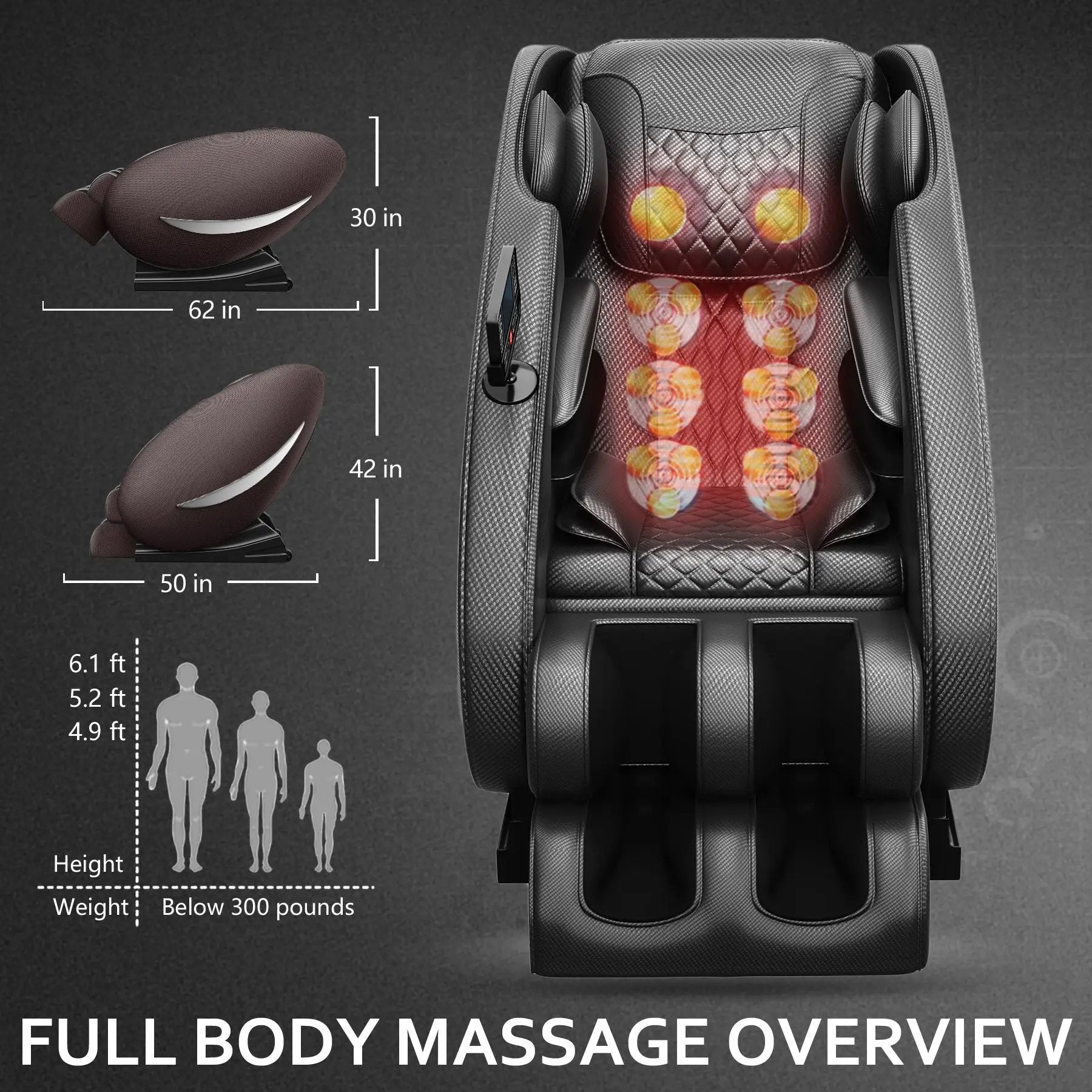 Massage Chair Recliner With Zero Gravity and Full Body Air Pressure by HouseOfZazla