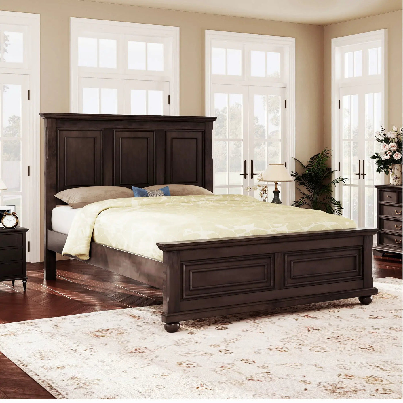 Vintage Tall Headboard Bed by HouseOfZazla