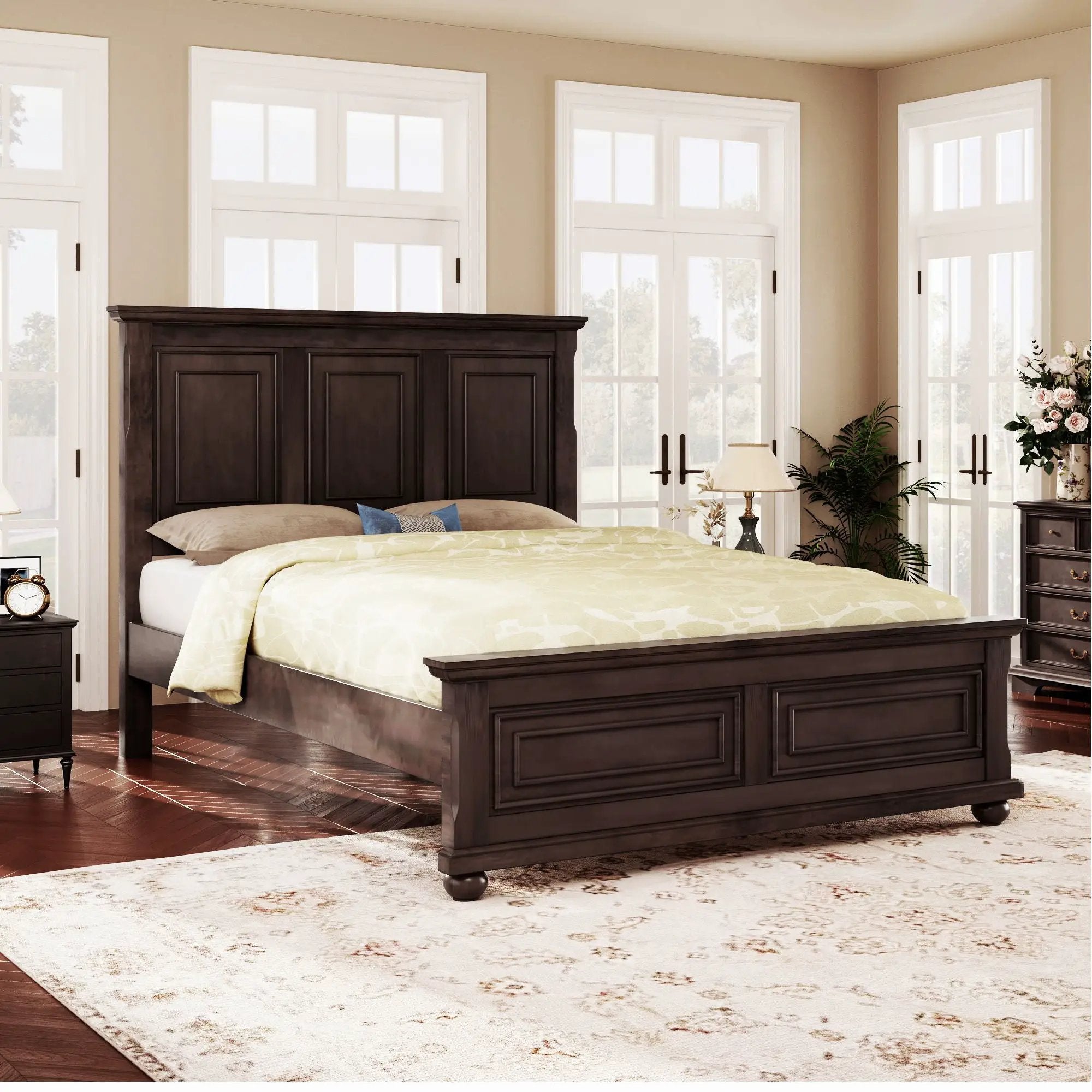 Vintage Tall Headboard Bed by HouseOfZazla