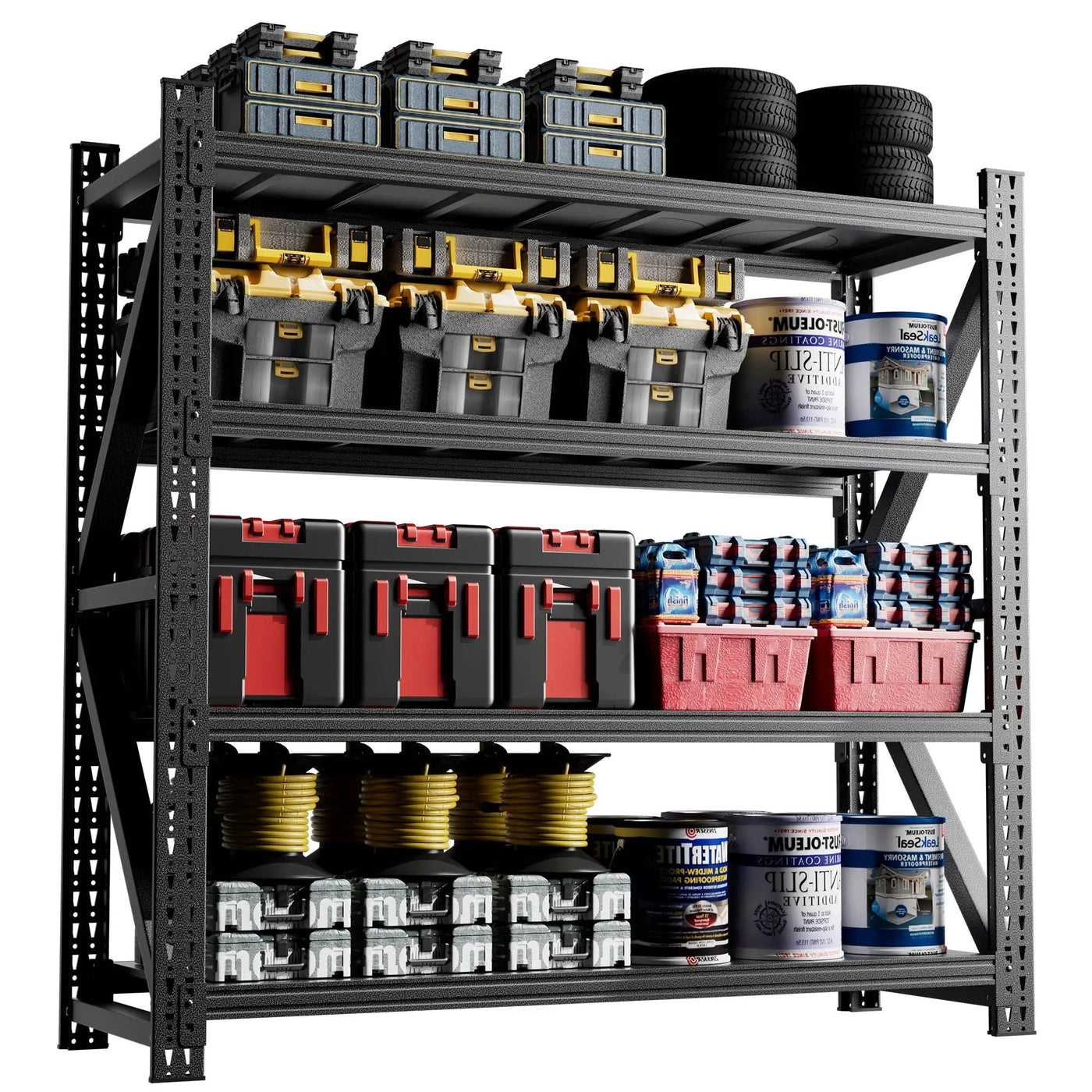 Heavy Duty 4 Shelf Garage Shelving Unit by HouseOfZazla