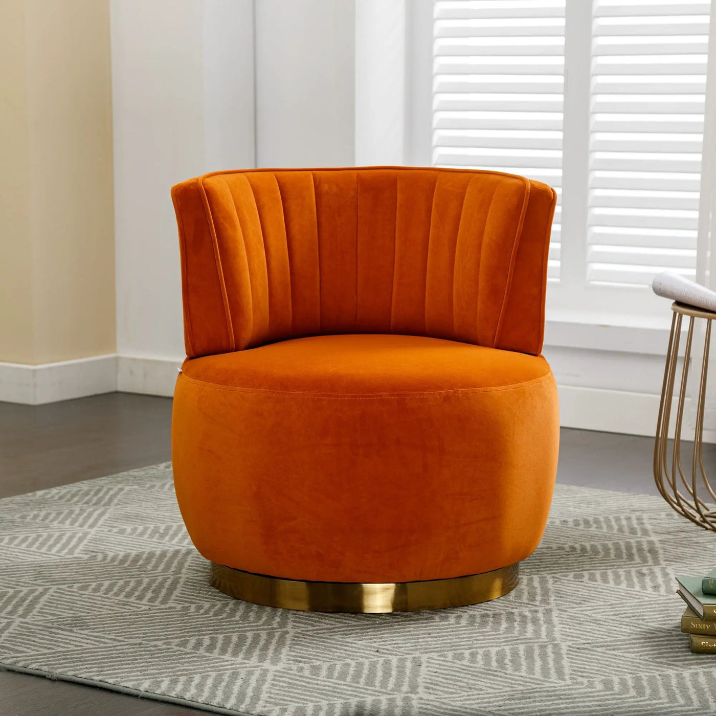 360 Degree Swivel Cuddle Barrel Accent Sofa Chair by HouseOfZazla