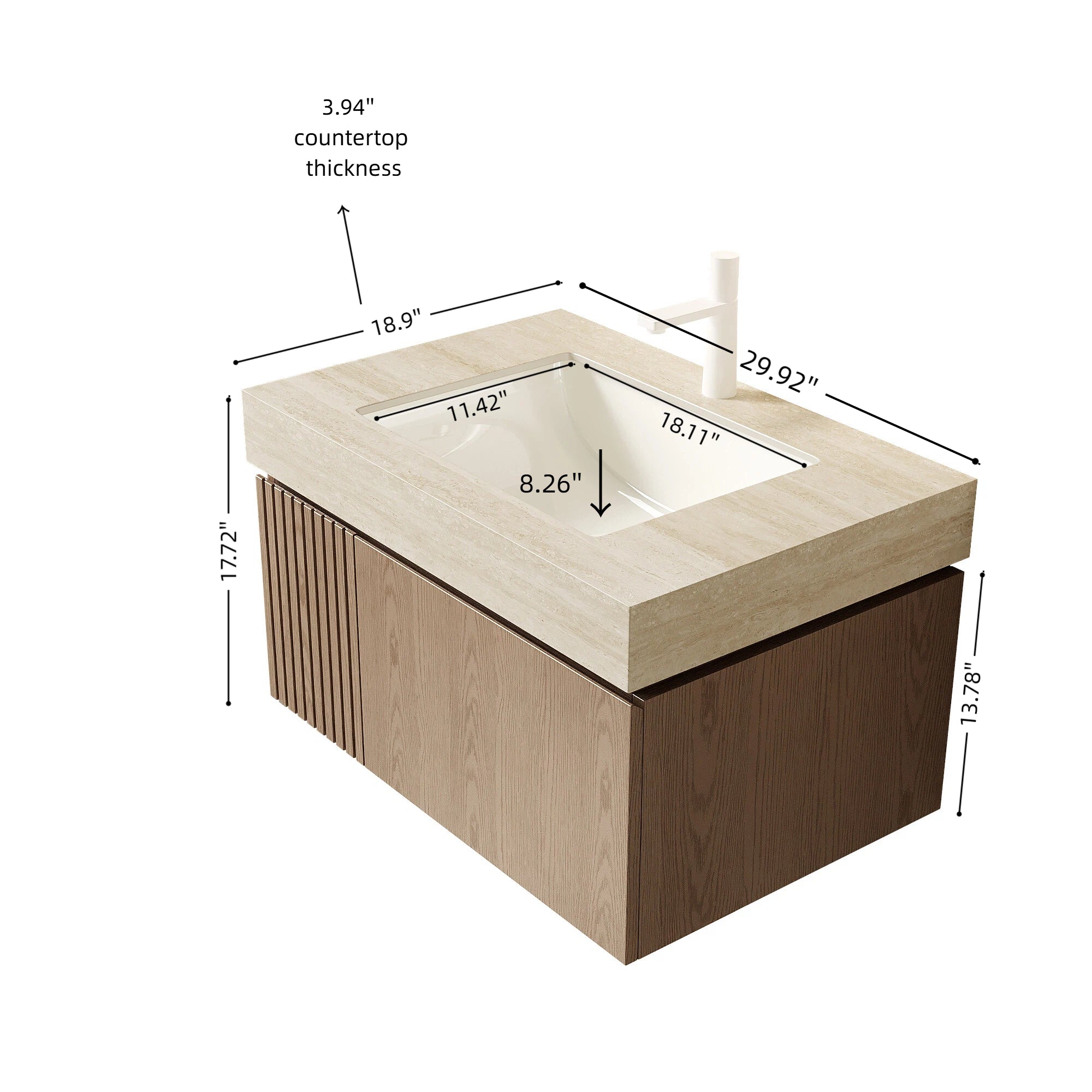 MURI 30" Bathroom Vanity & Sink by HouseOfZazla