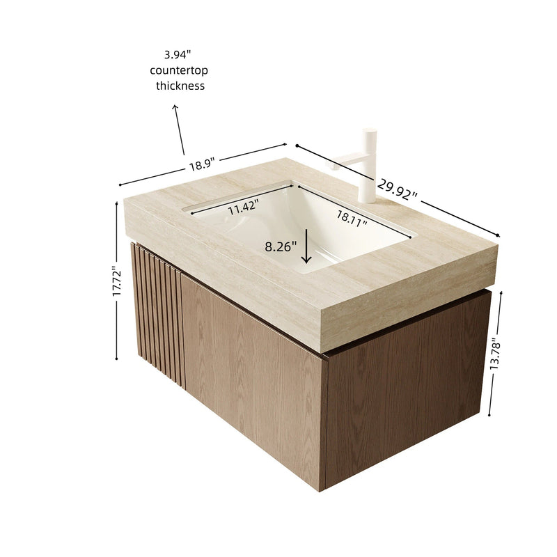 MURI 30" Bathroom Vanity & Sink by HouseOfZazla